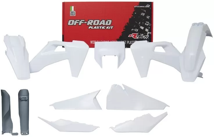 Rtech 7-Piece Plastic Kit White for Husqvarna TE/FE