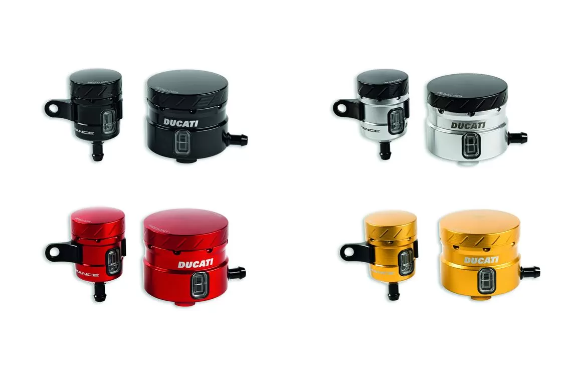 Ducati BRAKE/CLUTCH CNC RESERVOIR KIT RED - SB 96180031A
