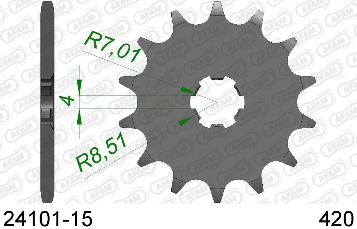 AFAM Sprocket Front 15T - 420