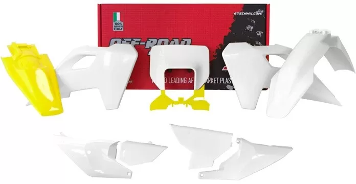 Rtech Plastic Kit 7-Piece Husqvarna TE/FE '24 White/Grey/Yel