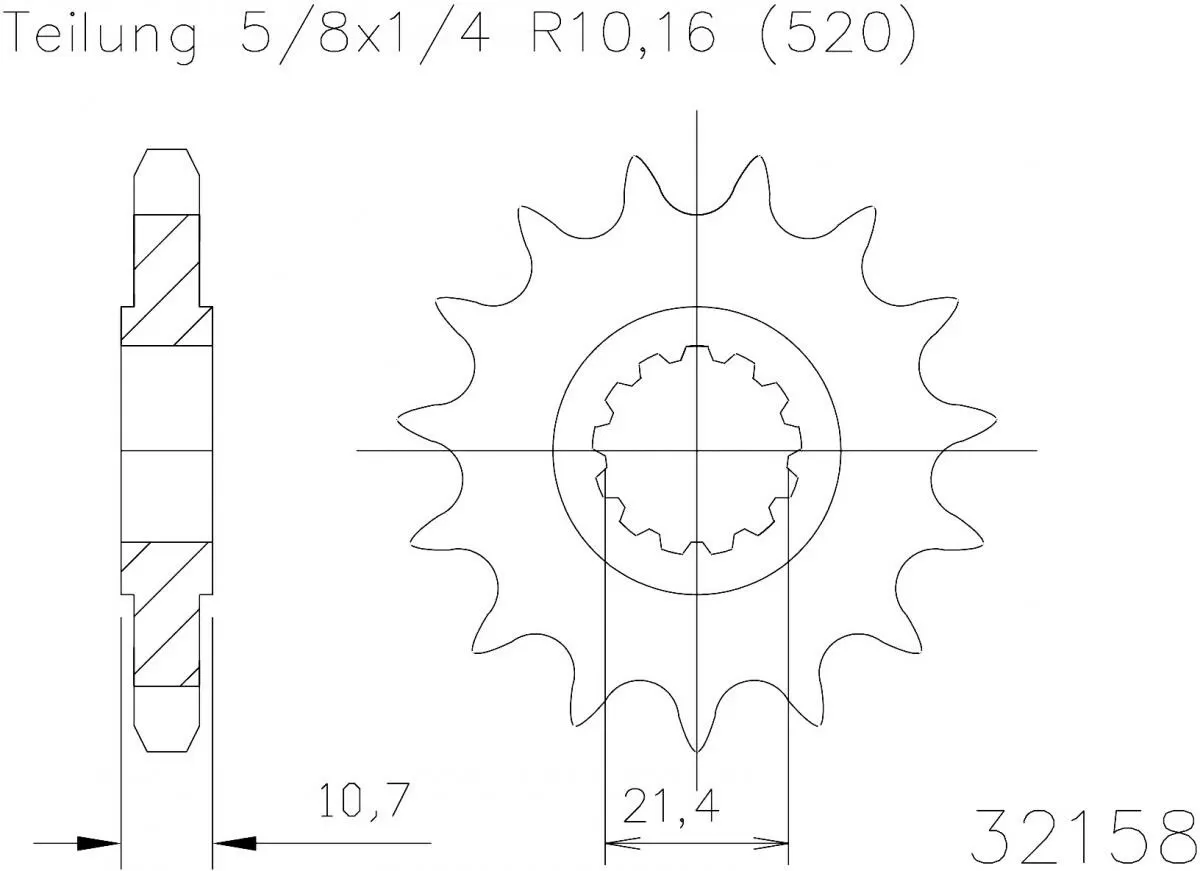 Esjot Sprocket Front 16T - 520