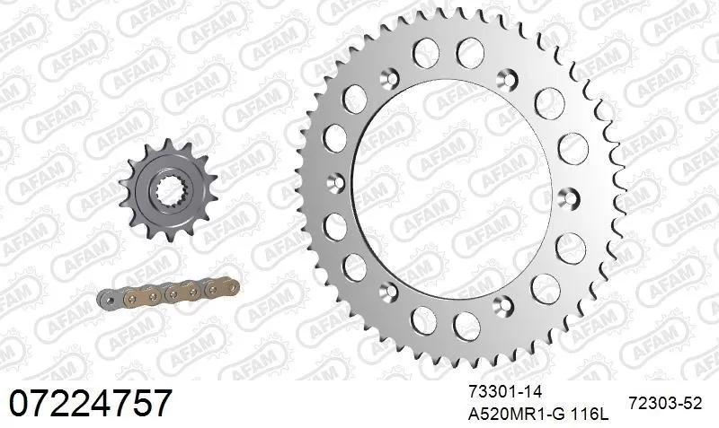 AFAM Chainset - Aluminium