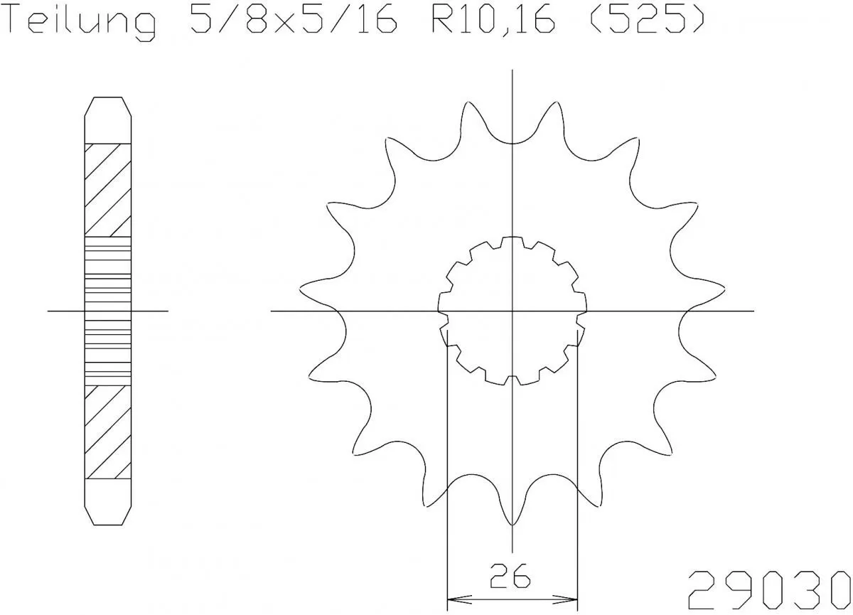 Esjot Sprocket Front 19T - 525