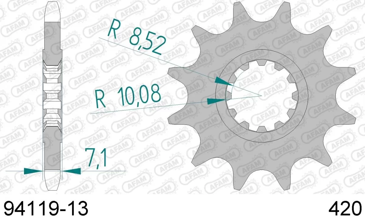 AFAM Sprocket Front 13T - 420