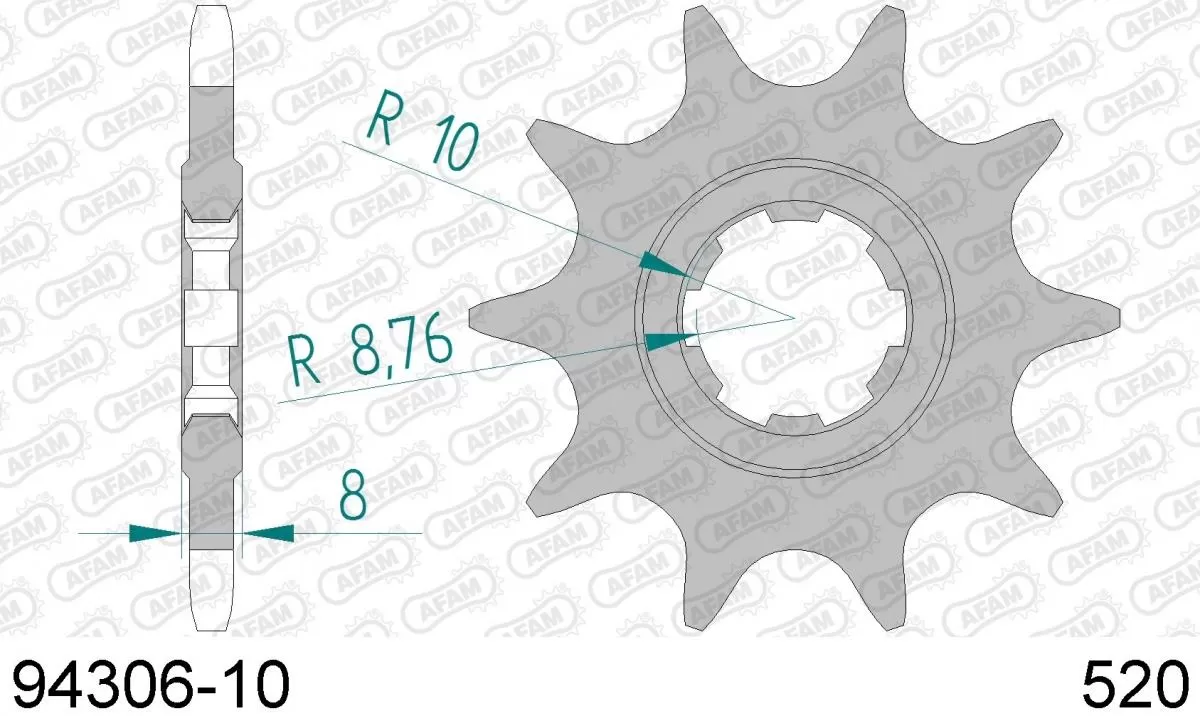 AFAM Sprocket Front 10T - 520