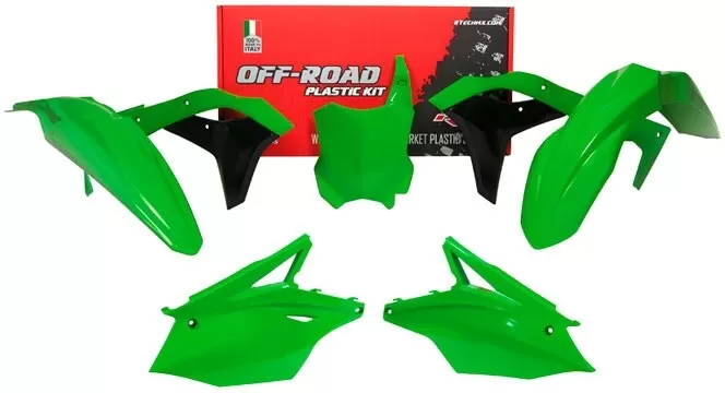 Rtech 5-piece Plastics Kit Kawasaki Green/Black KXF 250 17-20