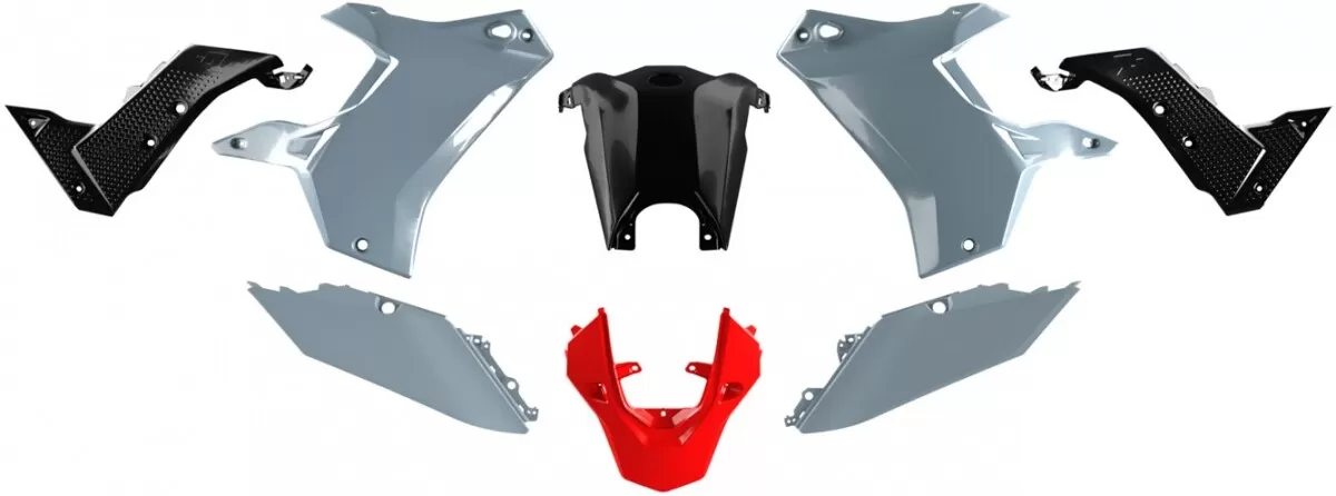 Rtech Plastic Kit Yamaha T7 700 Light Grey/Black/Red
