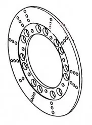 Kawasaki DISC FR SILVER Z550-G2