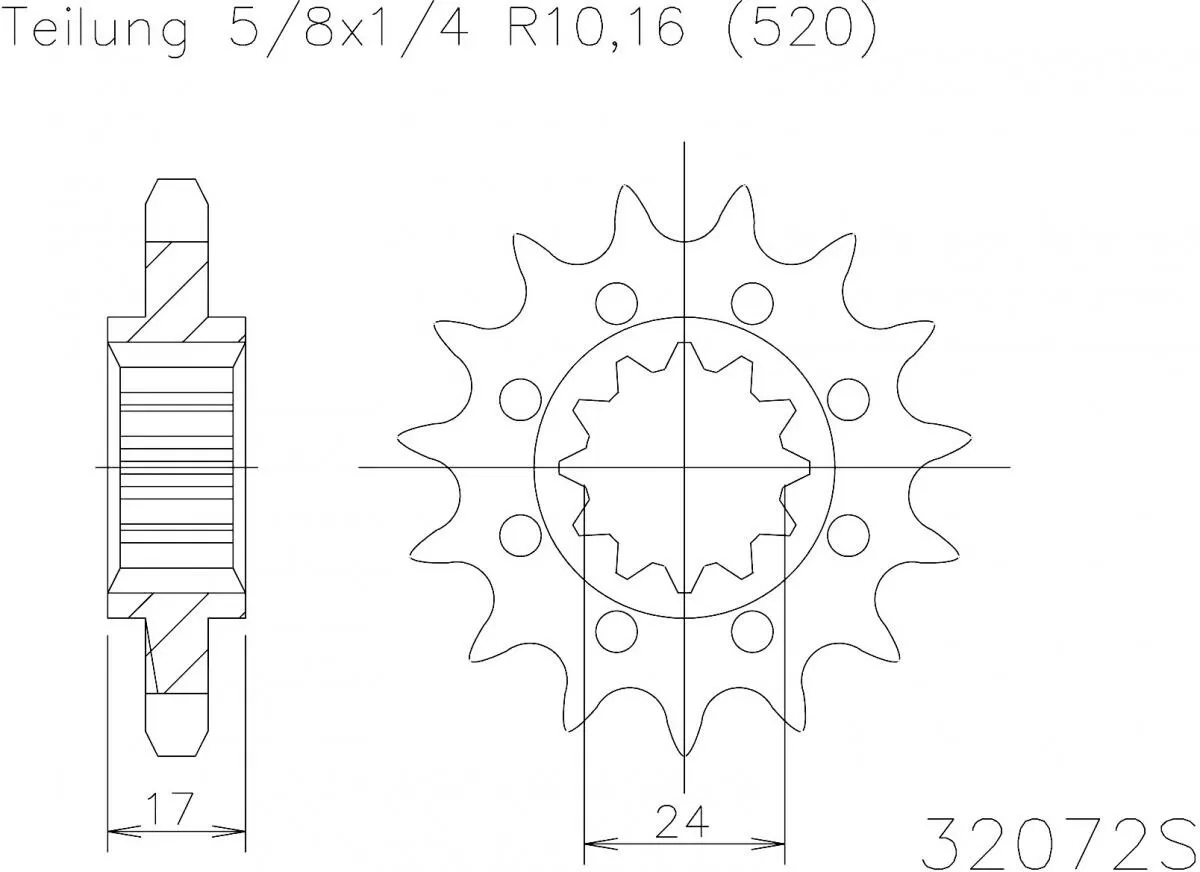 Esjot Sprocket Front LIGHT 16T - 520