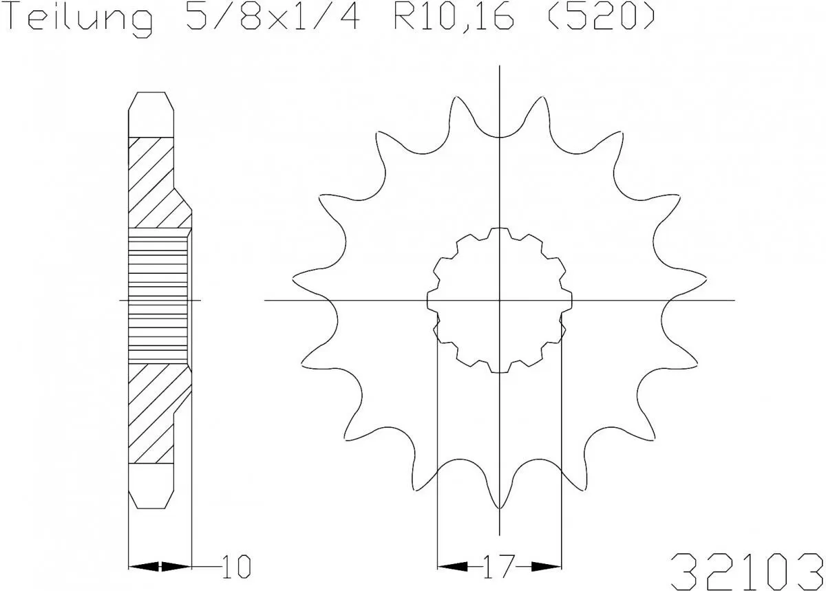 Esjot Sprocket Front 12T - 520