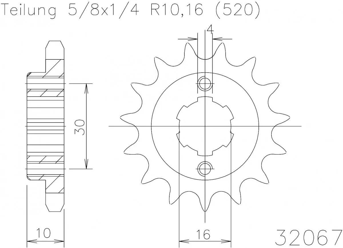 Esjot Sprocket Front 13T - 520