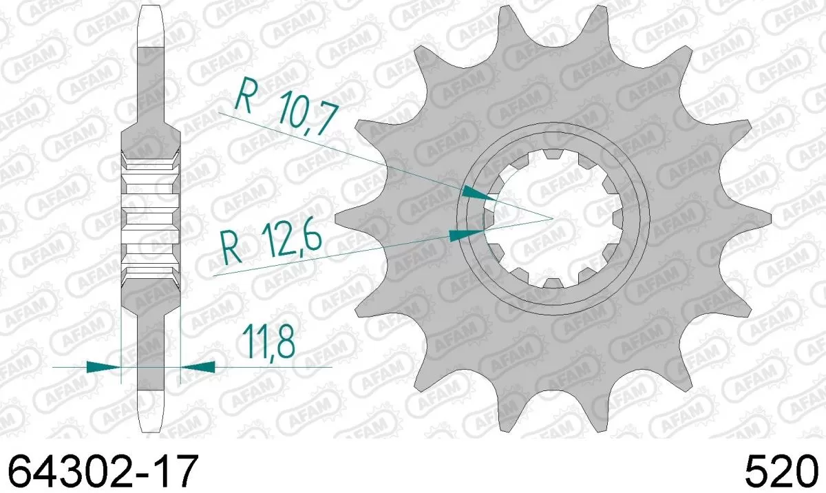AFAM Sprocket Front 17T - 520