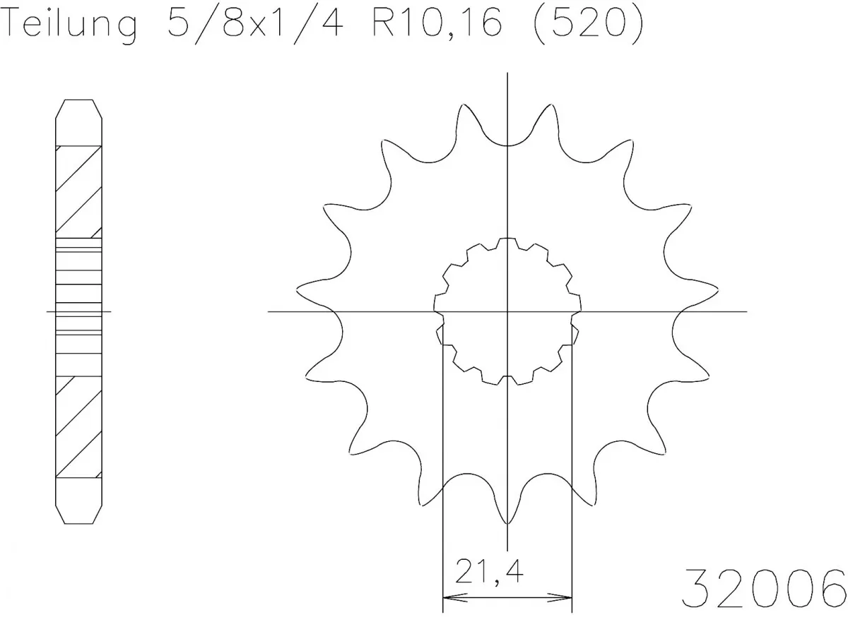 Esjot Sprocket Front 13T - 520