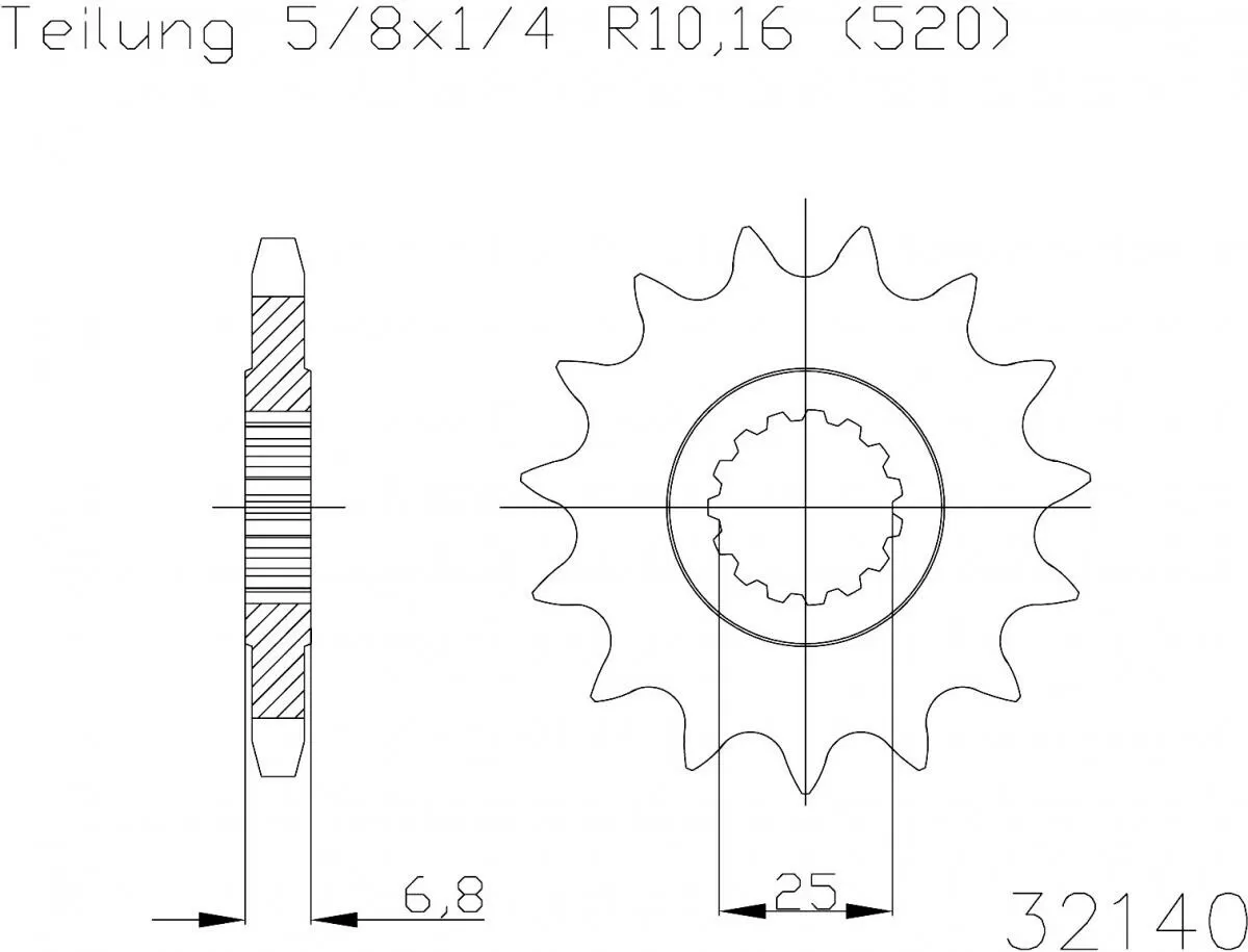 Esjot Sprocket Front 13T - 520