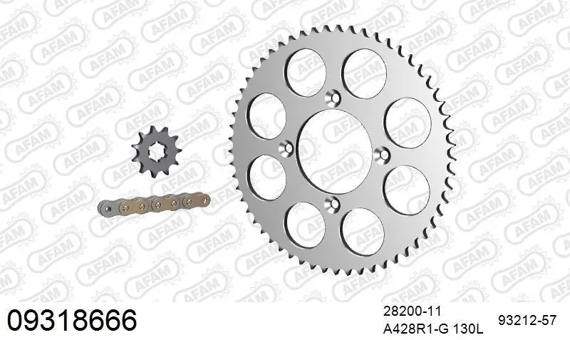 AFAM Chainset - Aluminium