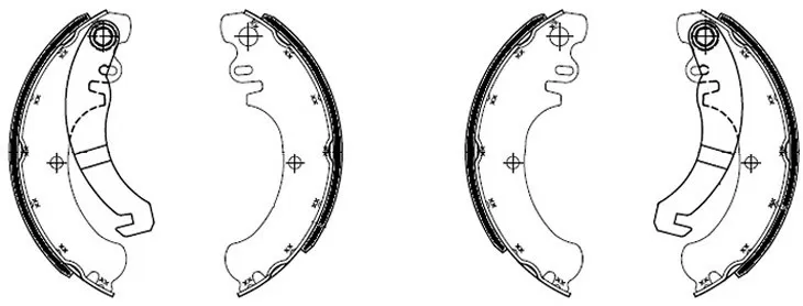 Ferodo FSB886EF Brake Shoes Eco-Friction EF / 4Pcs