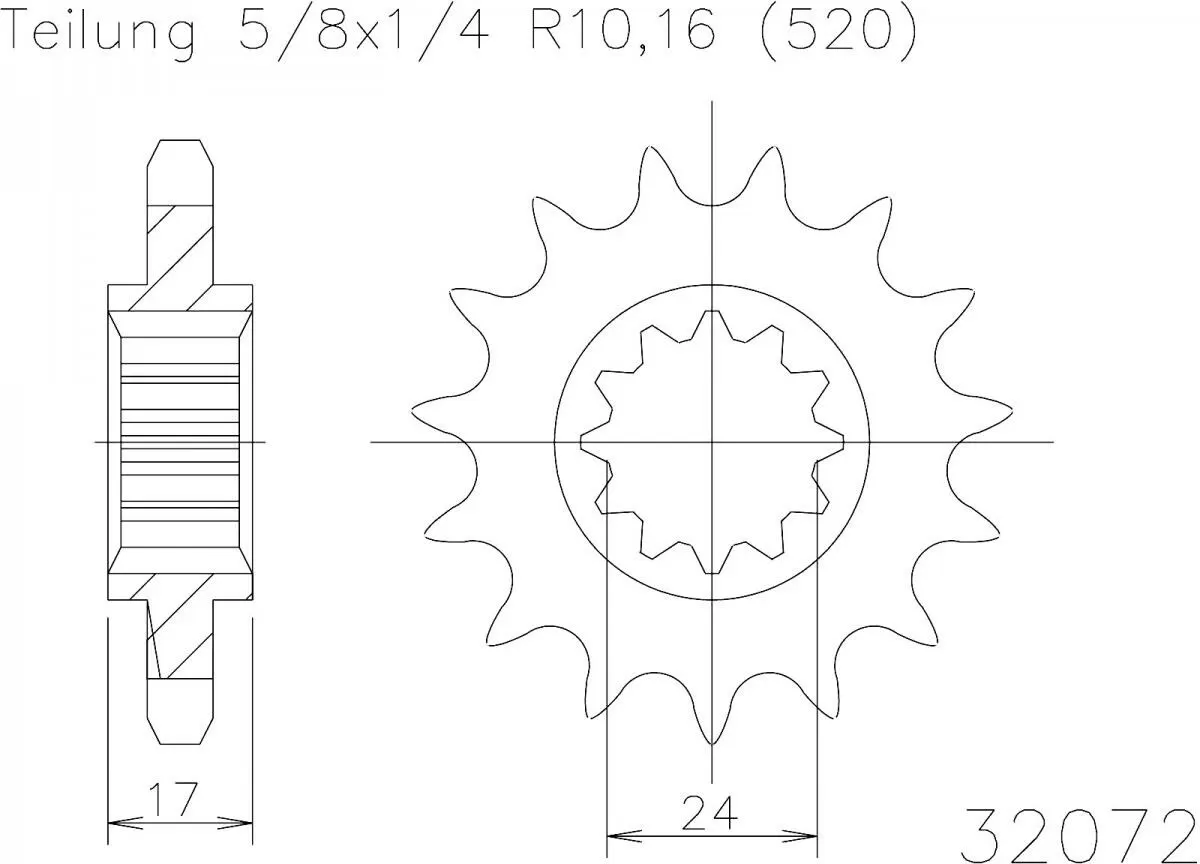 Esjot Sprocket Front 14T - 520