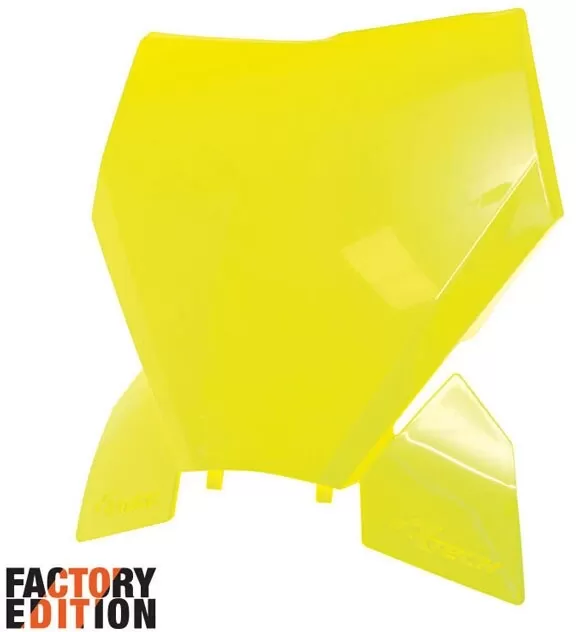 Rtech Factory Front Number Plate Neon Yellow SX 125-250-300