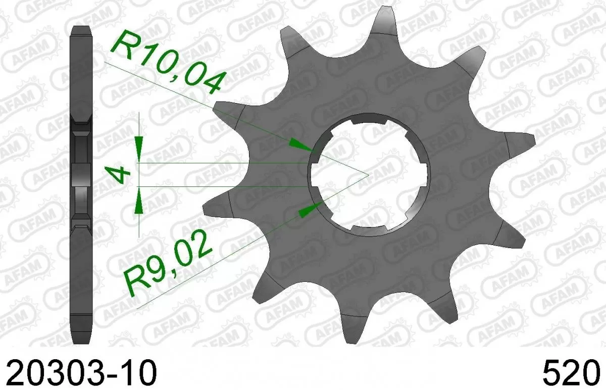 AFAM Sprocket Front 10T - 520