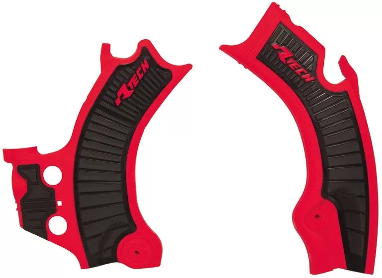 Rtech Plastic Frame Protectors Honda CRF 450 Red/Black