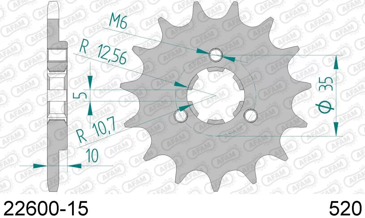 AFAM Sprocket Front 15T - 520