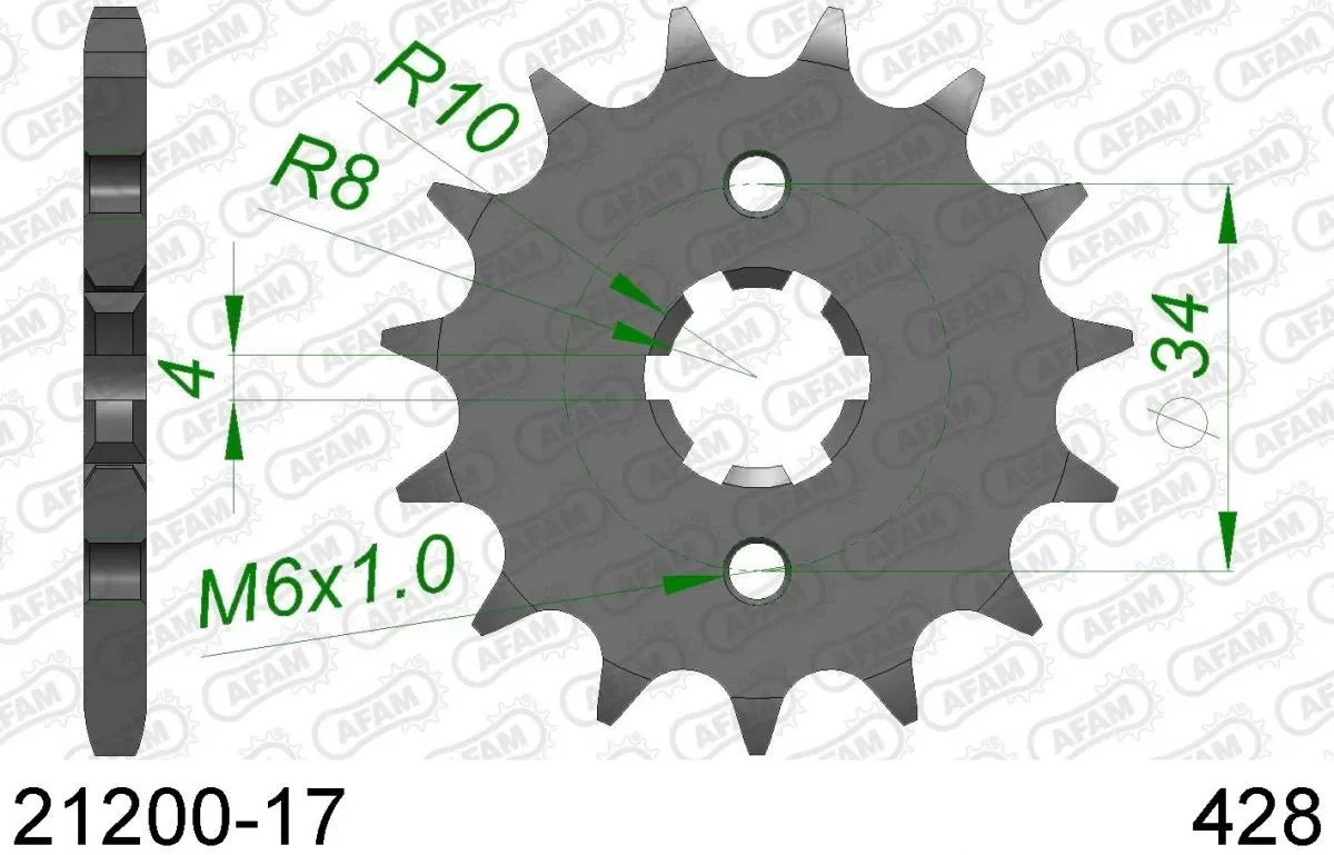 AFAM Sprocket Front 17T - 428