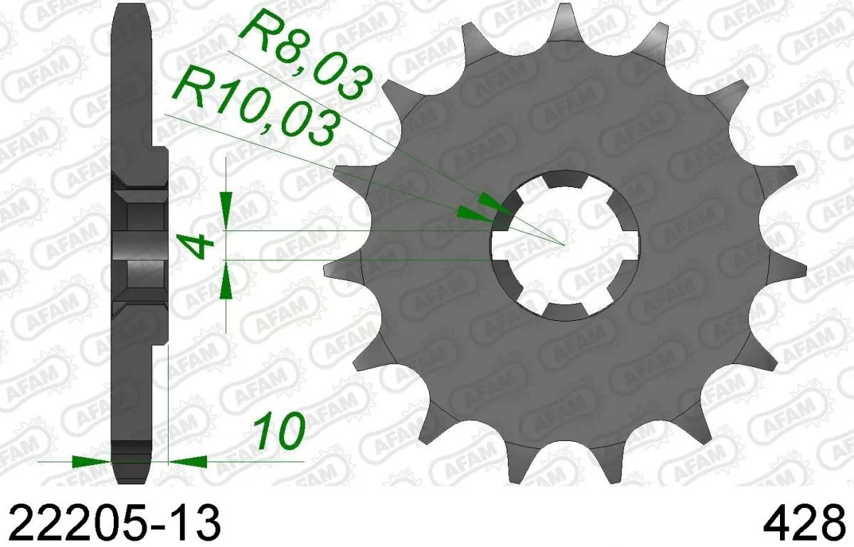 AFAM Sprocket Front 13T - 428