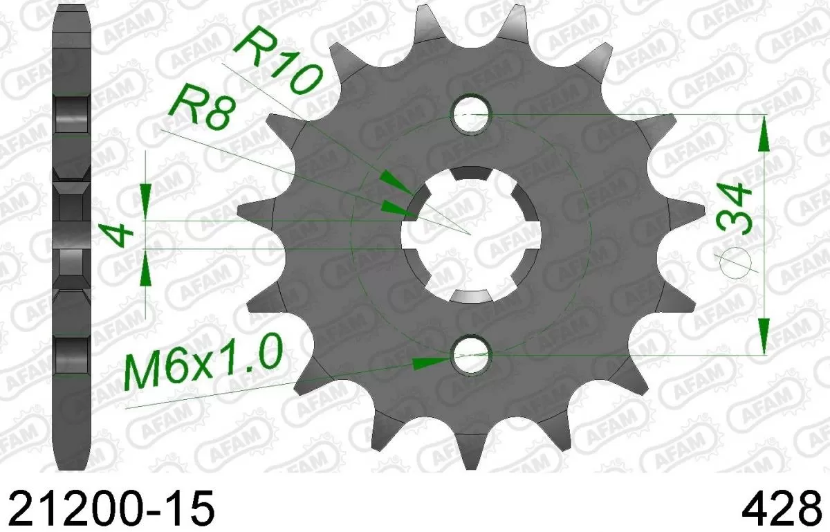 AFAM Sprocket Front 15T - 428