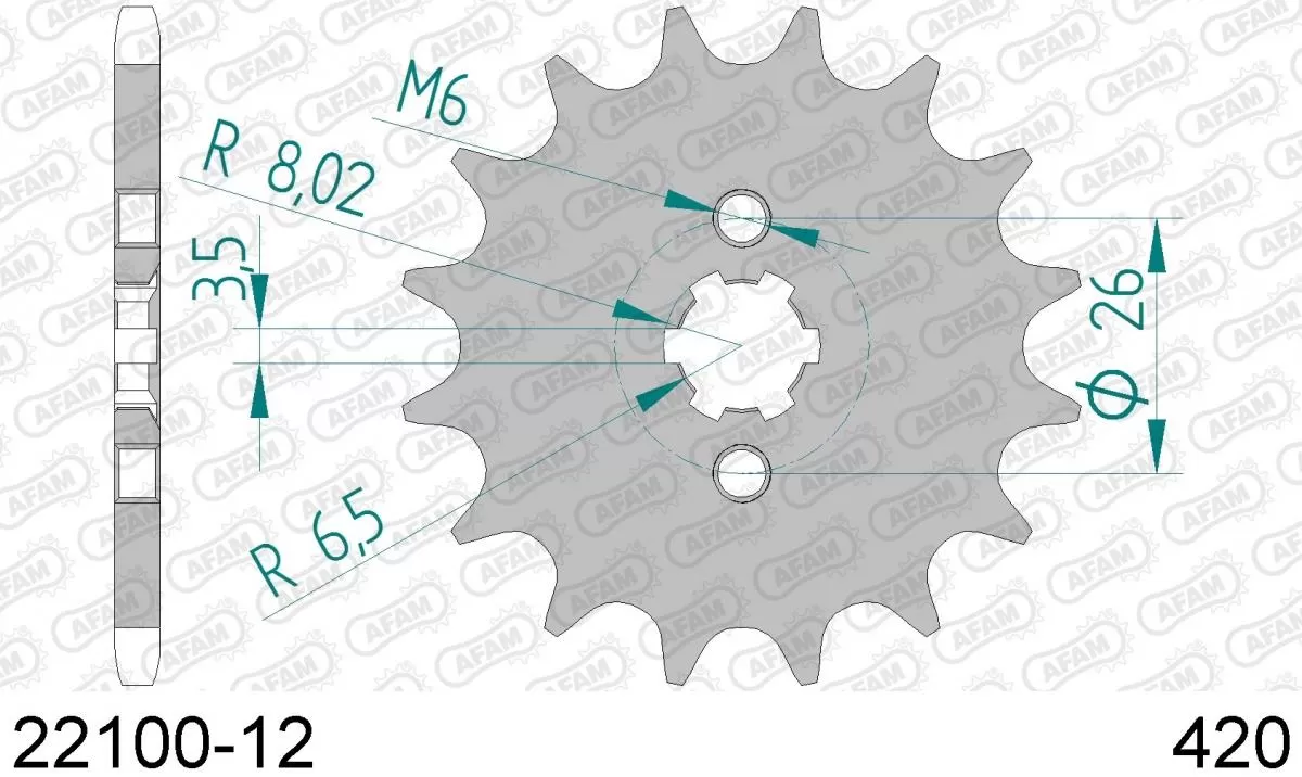 AFAM Sprocket Front 12T - 420