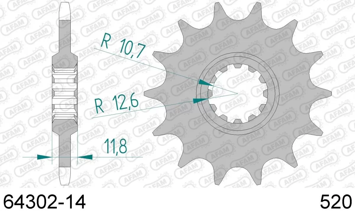AFAM Sprocket Front 14T - 520