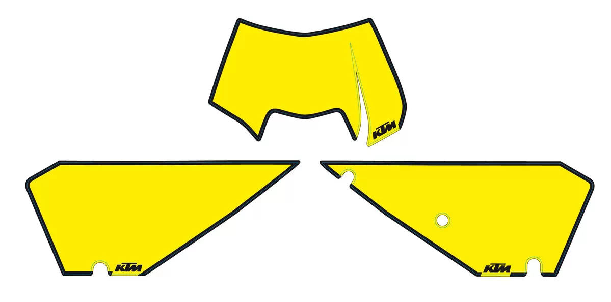KTM NUMBER PLATE BACKGR. YELLOW EXC 08 7800808800080