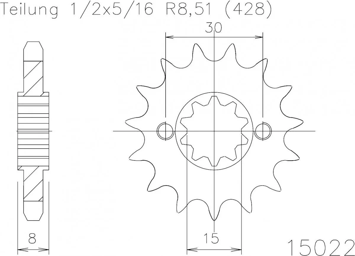 Esjot Sprocket Front 13T - 428