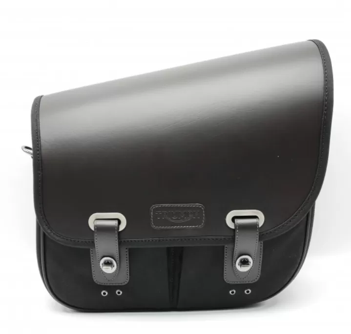 Triumph Side Bag Right 14L black waxed cotton Bonneville