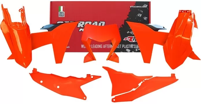 Rtech 6-piece Plastic Kit Neon Orange-Black for KTM