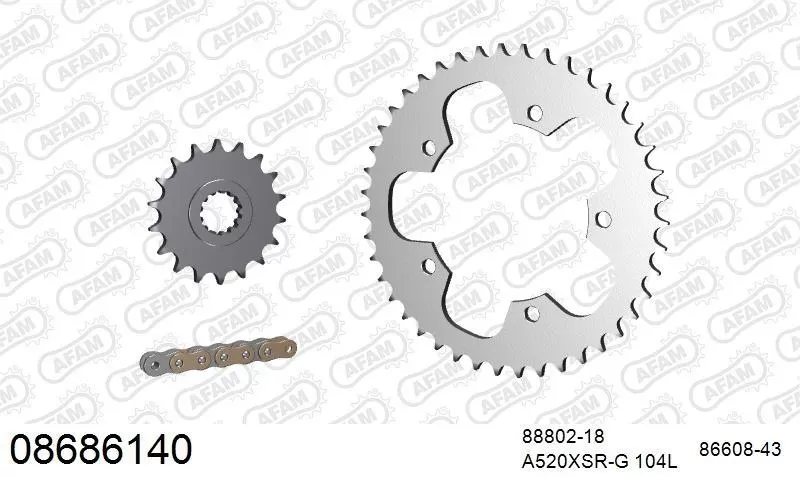 AFAM Chainset - Steel