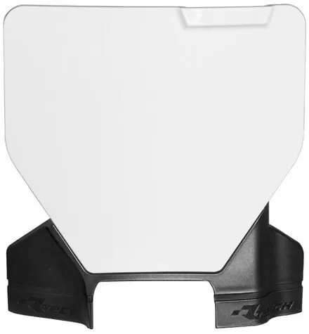 Rtech Factory Front Number Plate White/Black