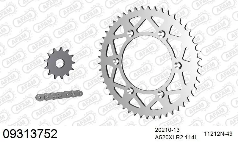 AFAM Chainset - Aluminium