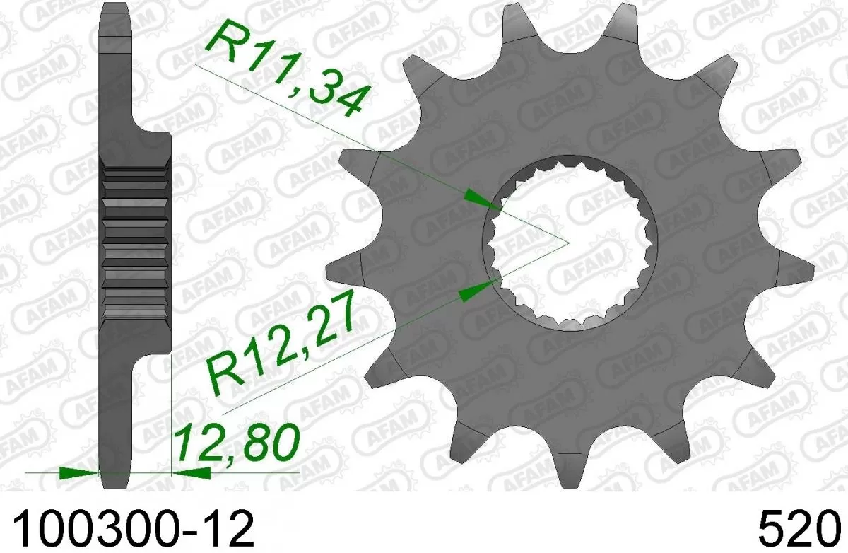 AFAM Sprocket Front 12T - 520