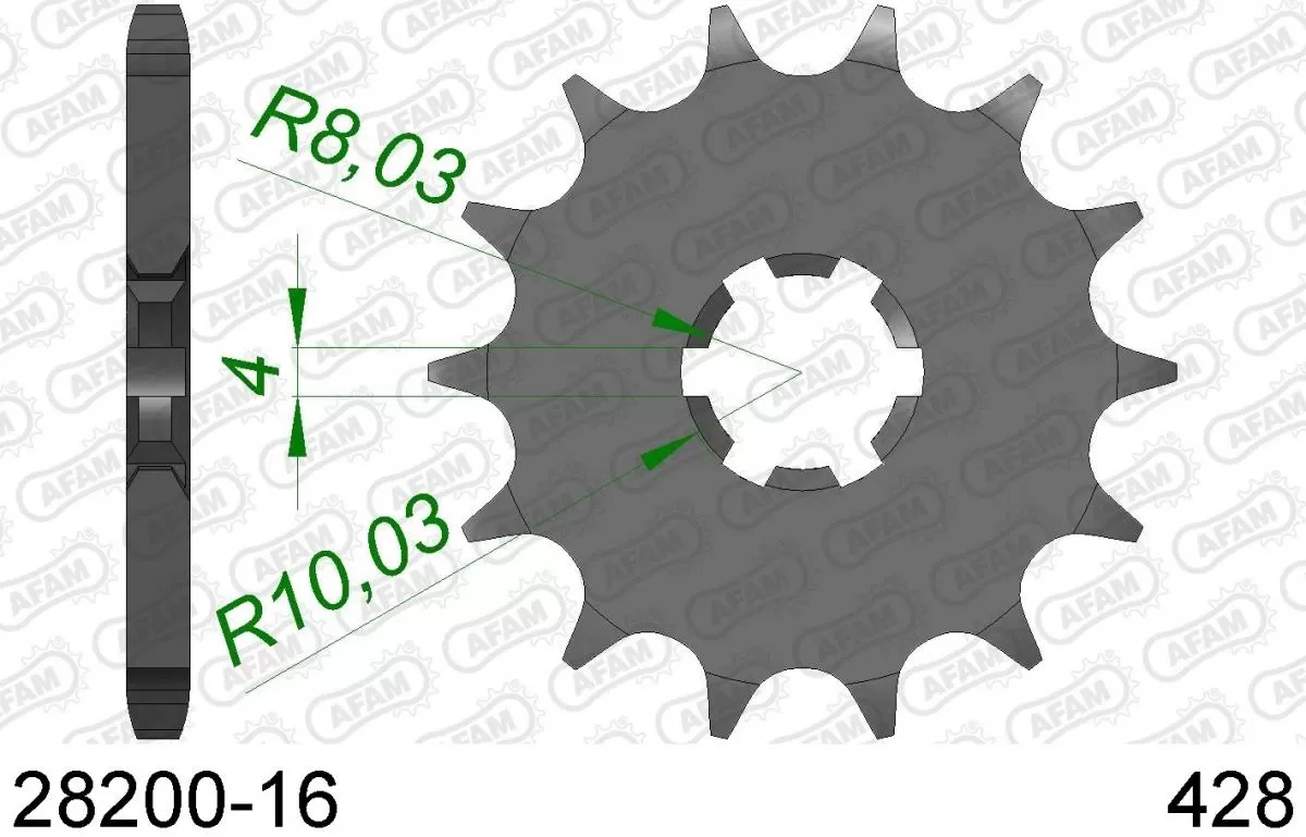 AFAM Sprocket Front 16T - 428