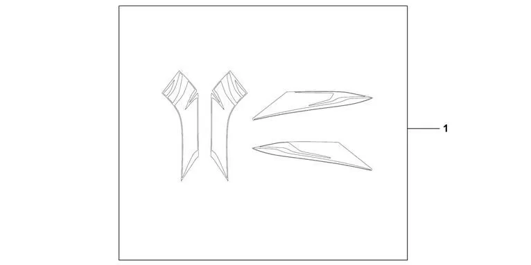 Honda Safari Sticker Kit Black-Red