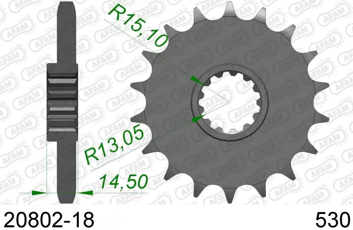 AFAM Sprocket Front 18T - 530