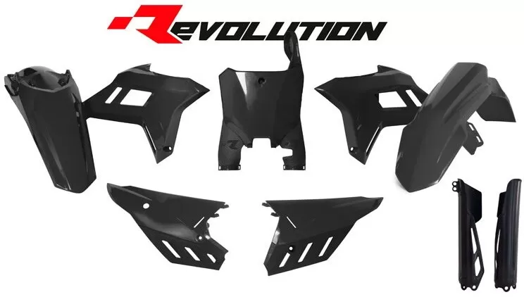 Rtech Plastic Kit 7 pcs Revolution Black for CRF-R/RWE 450