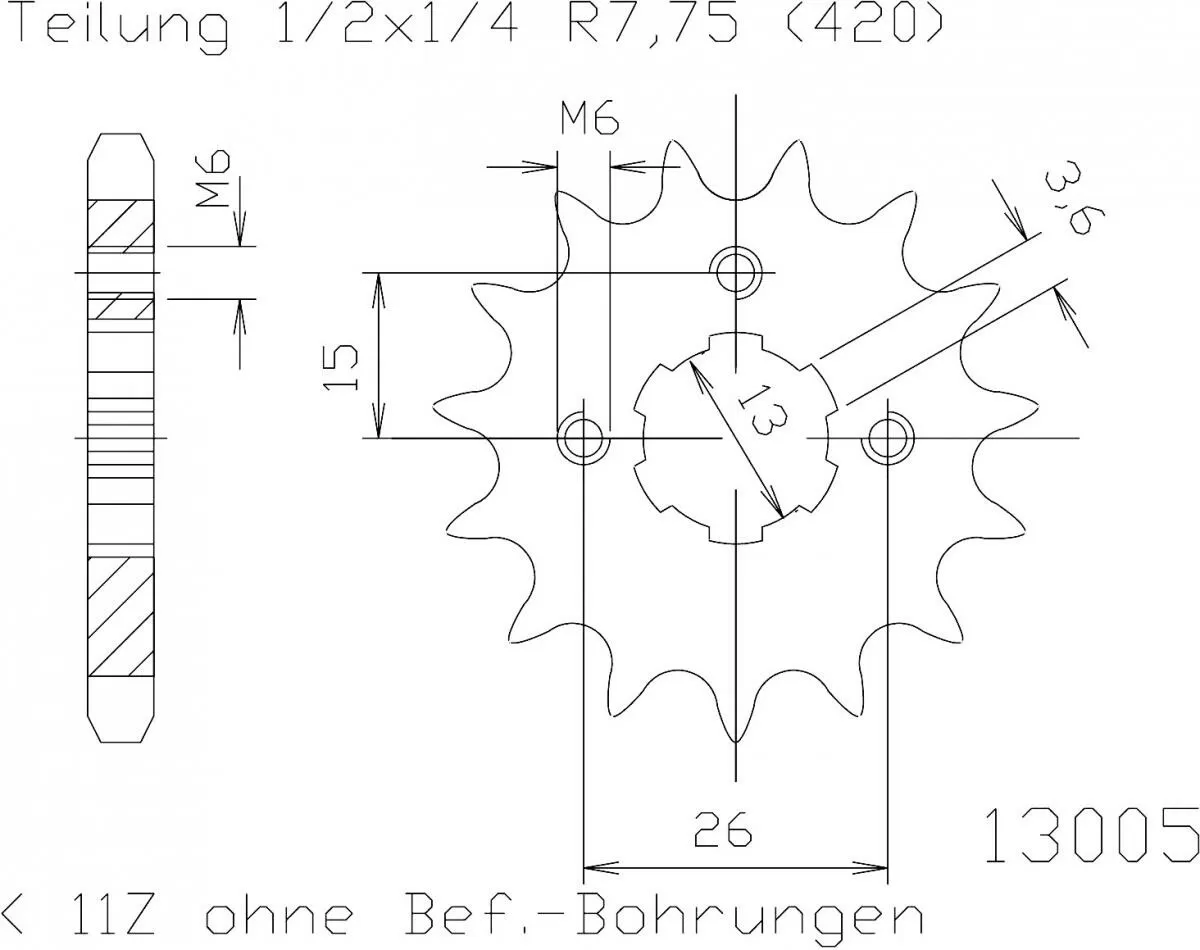 Esjot Sprocket Front 17T - 420