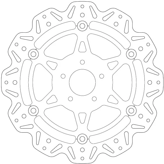 EBC Vee Floating Brake Disc Orange Centre VR856ORG