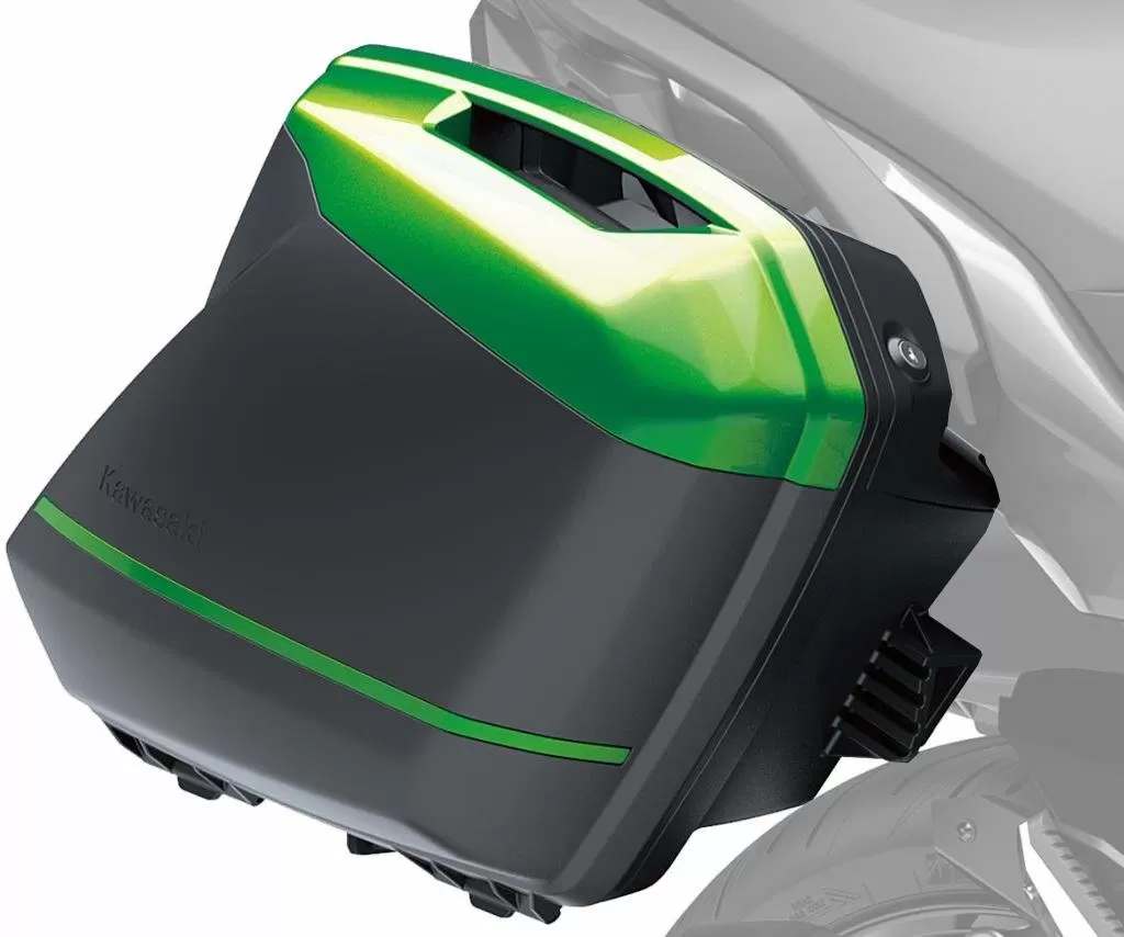 Kawasaki Pannier Cover Set Metallic Moondust Gray (25X)