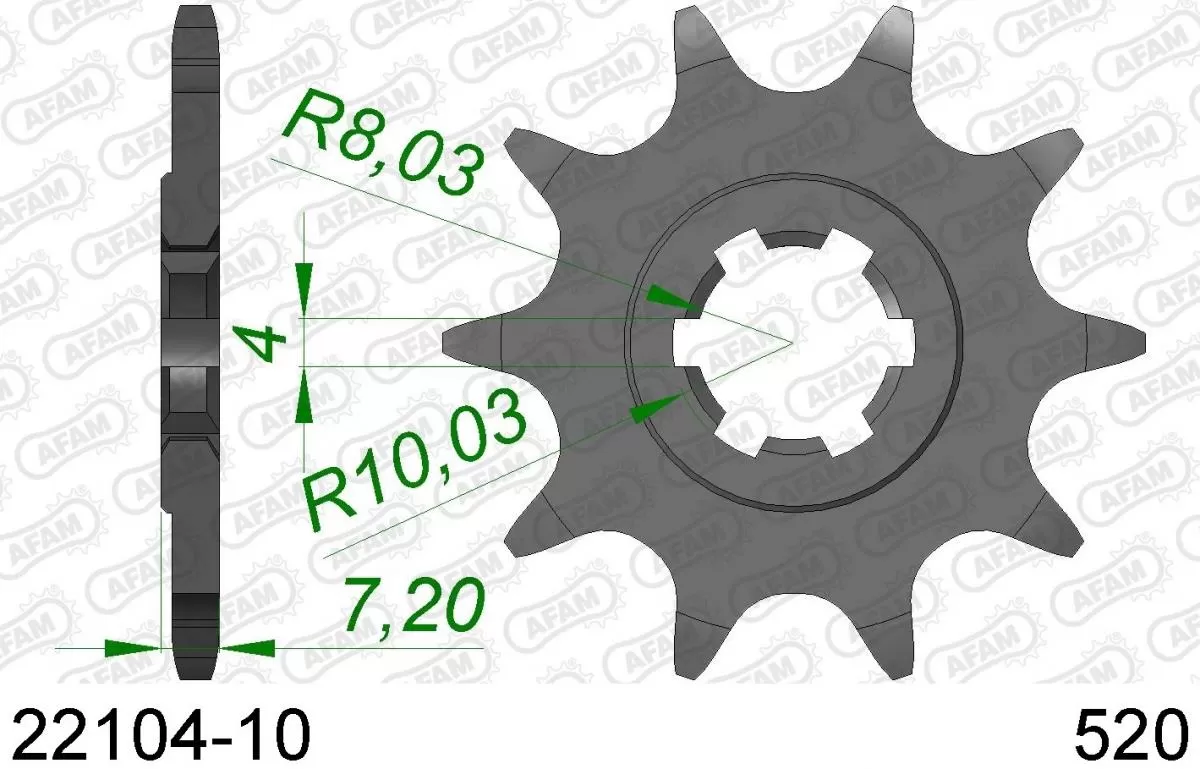 AFAM Sprocket Front 10T - 520
