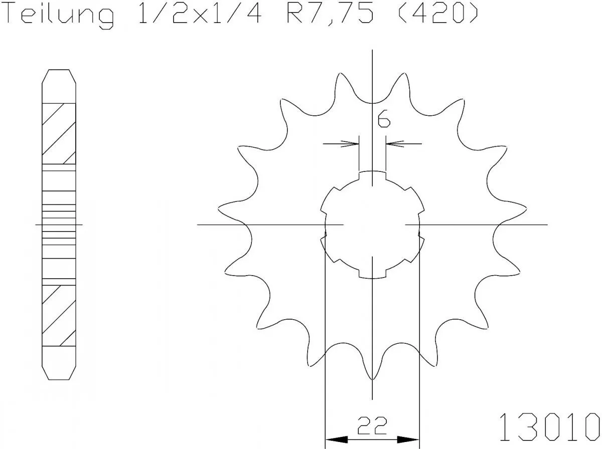 Esjot Sprocket Front 15T - 420