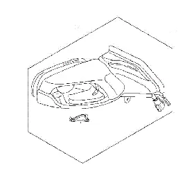Suzuki Mirror right 56500-26J03-YKV