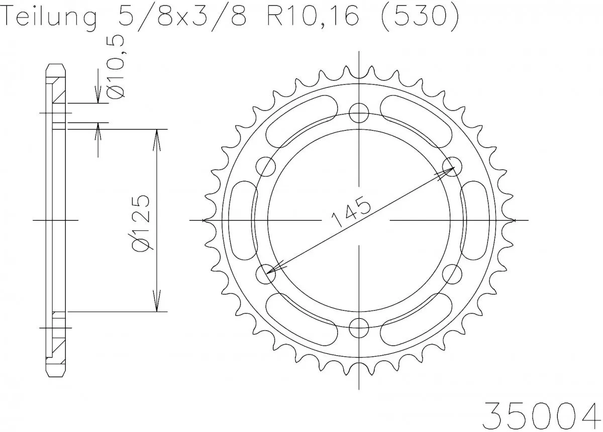 Esjot Sprocket Rear Steel 46T - 530