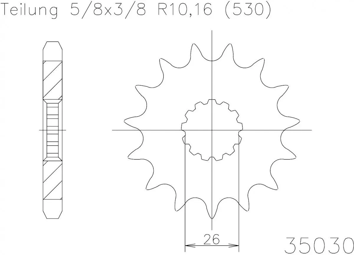Esjot Sprocket Front 20T - 530